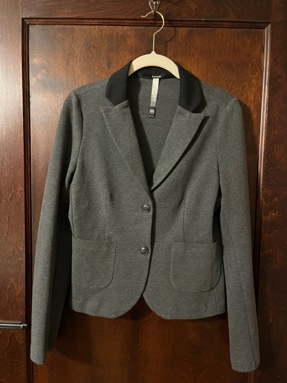 Kensie Blazer with contrasting collar and elbow pads